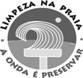 logo limpeza na praia cinza